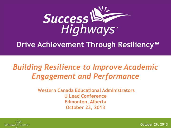 drive achievement through resiliency building resilience