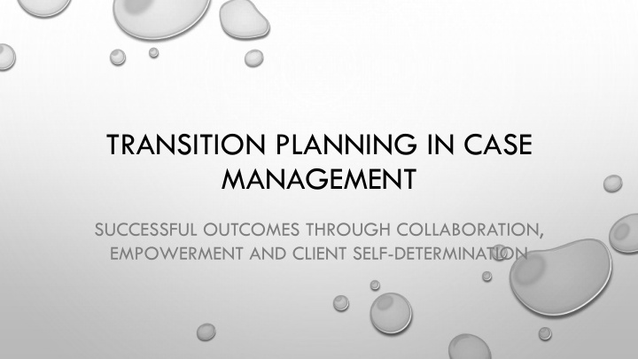 transition planning in case