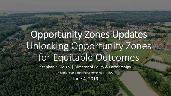opportunity zones updates