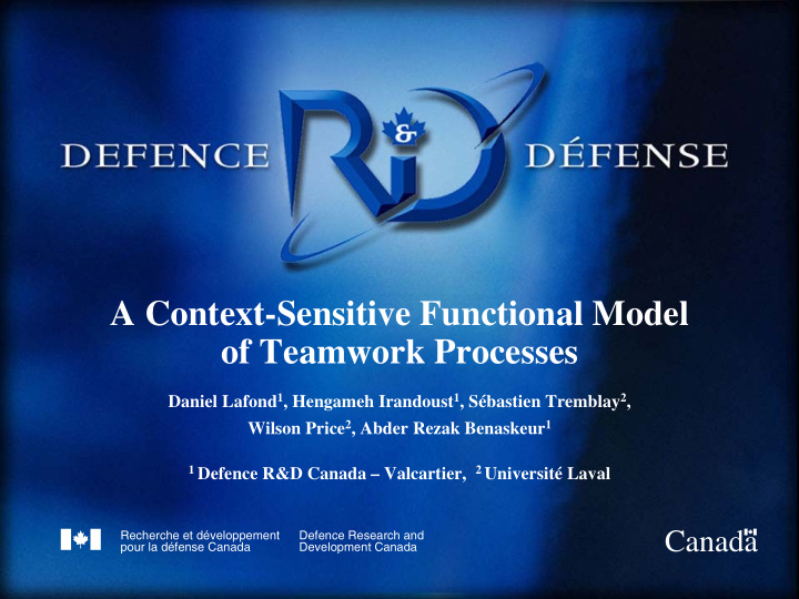a context sensitive functional model of teamwork processes