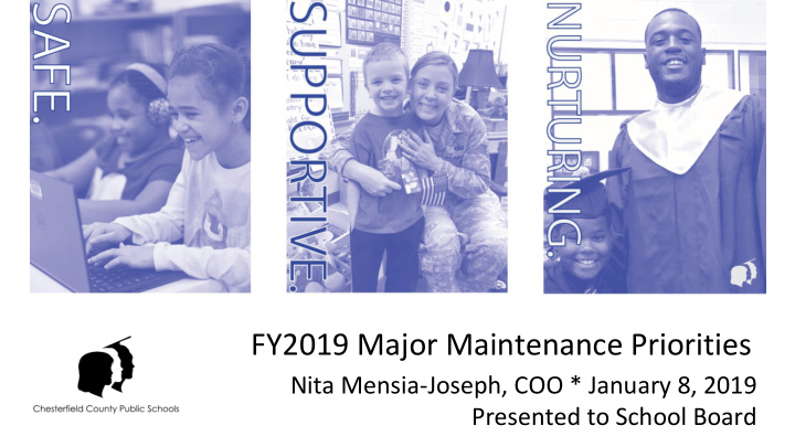 fy2019 major maintenance priorities