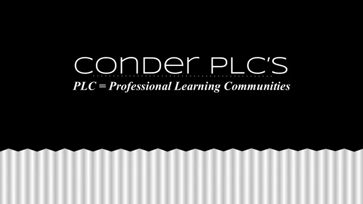 conder plc s