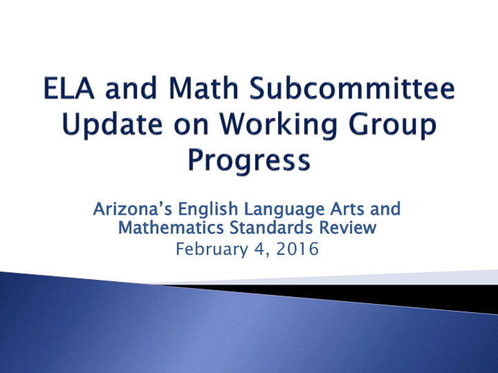 arizona s english language arts and mathemati atics s