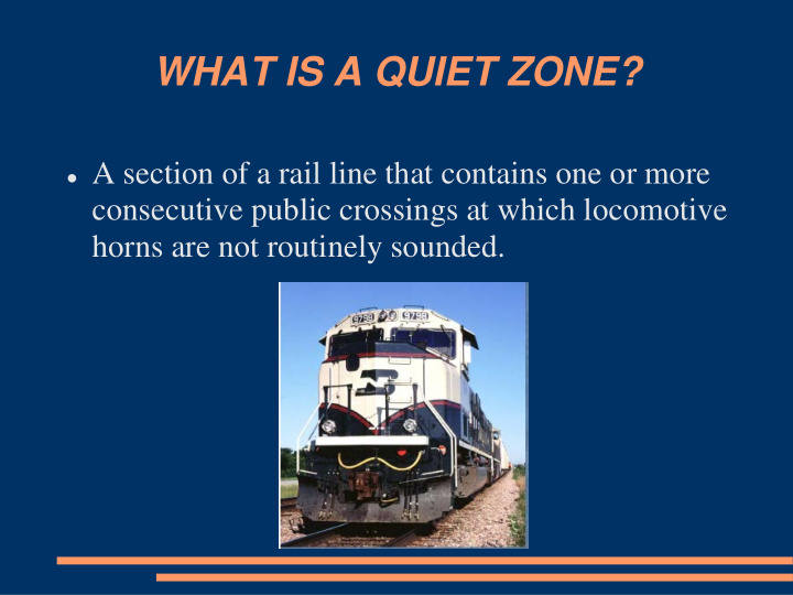 what is a quiet zone