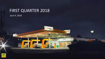 FIRST QUARTER 2018 June 4, 2018  Presenters  Petter Holland  Gunilla Spongh  CEO  CFO  2