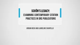 Sc  Schns  s Legacy:  Examining Contemporary Citation  Practices in DRS Publications  Jordan