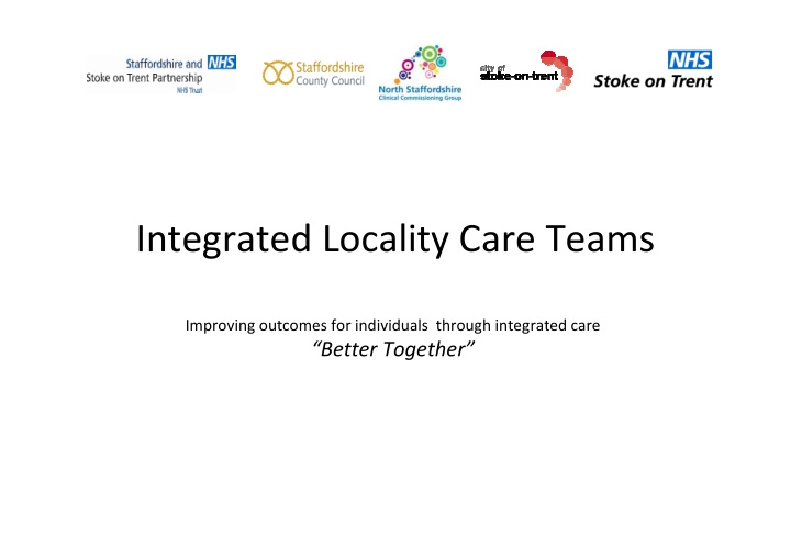integrated locality care teams