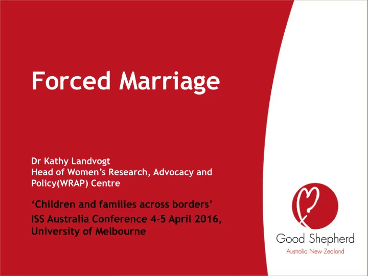forced marriage