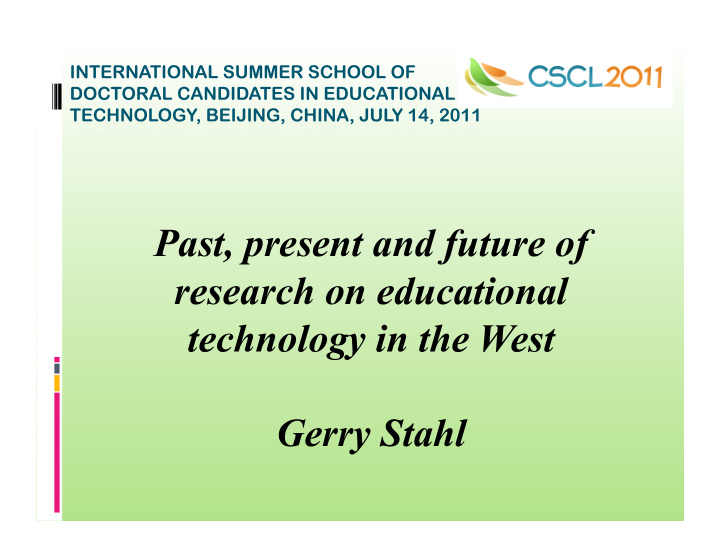 past present and future of research on educational