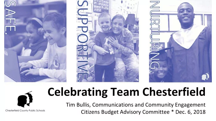 celebrating team chesterfield