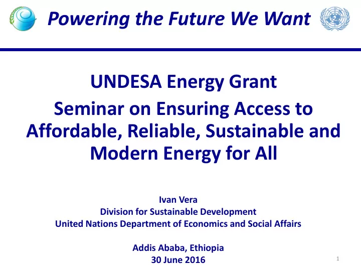 powering the future we want