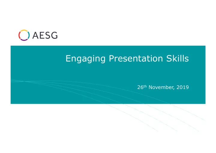 engaging presentation skills