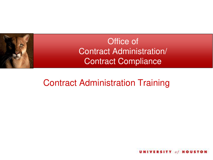 contract administration training department personnel
