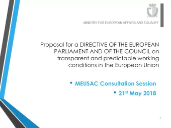 Reasons for proposal  Member States and national social partners have tackled  this differently and