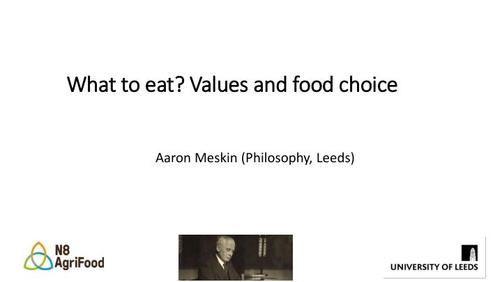 what to eat values and food choice