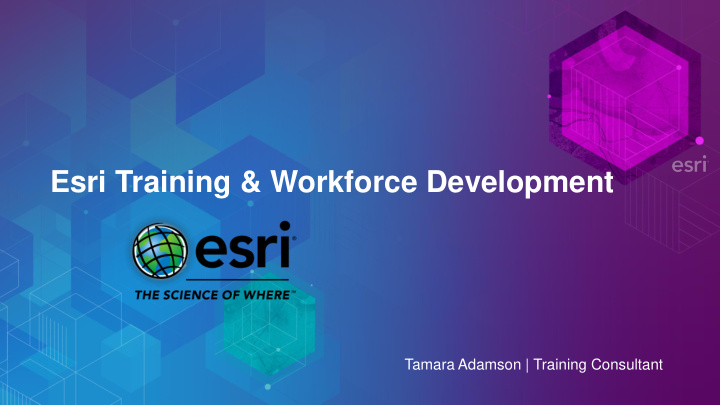 esri training workforce development