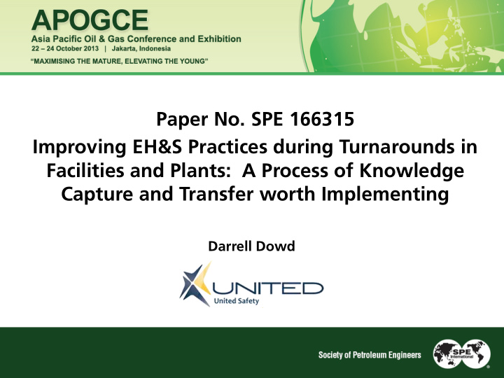 paper no spe 166315 improving eh s practices during