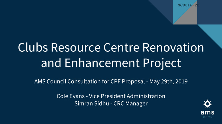 clubs resource centre renovation and enhancement project