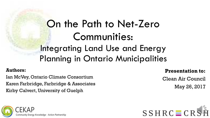 on the path to net zero communities