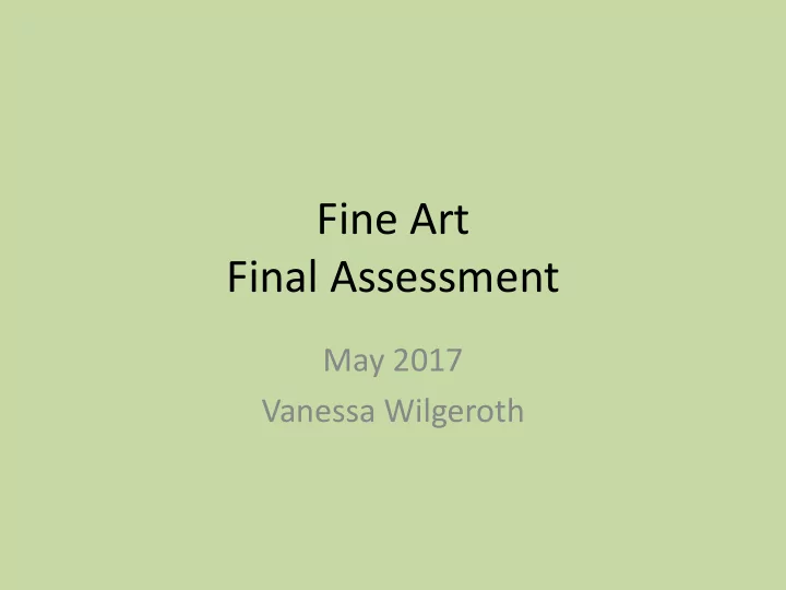 final assessment