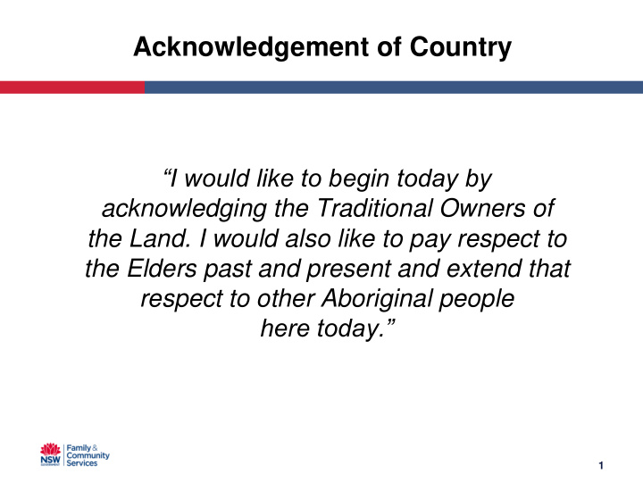 acknowledgement of country