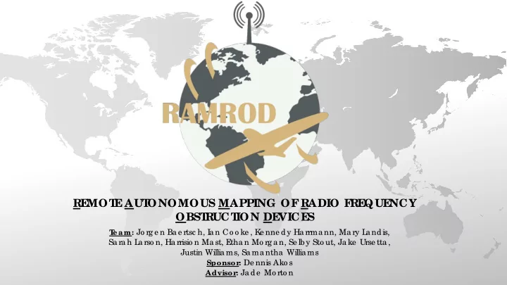r e mot e aut onomous mapping of radio f r e que ncy obst