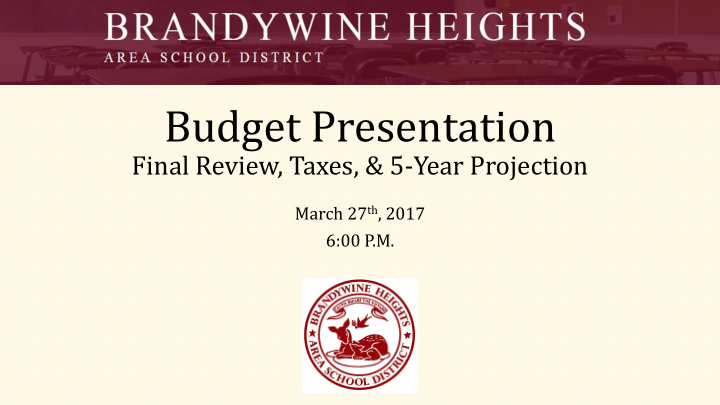 budget presentation