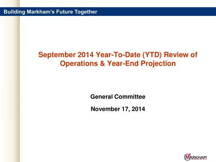 operations year end projection