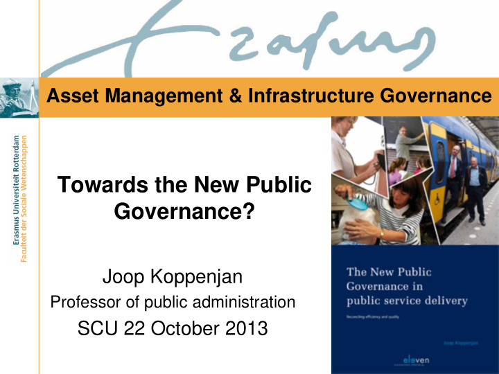 towards the new public governance joop koppenjan