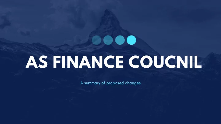 as finance coucnil