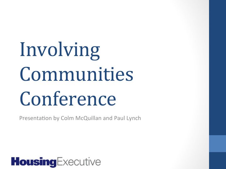 involving communities conference