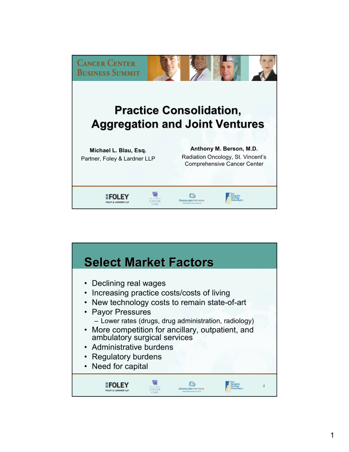select market factors select market factors