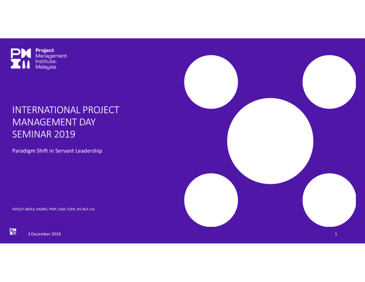 international project management day seminar 2019