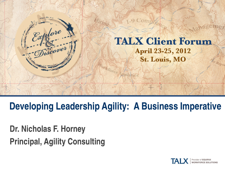 developing leadership agility a business imperative