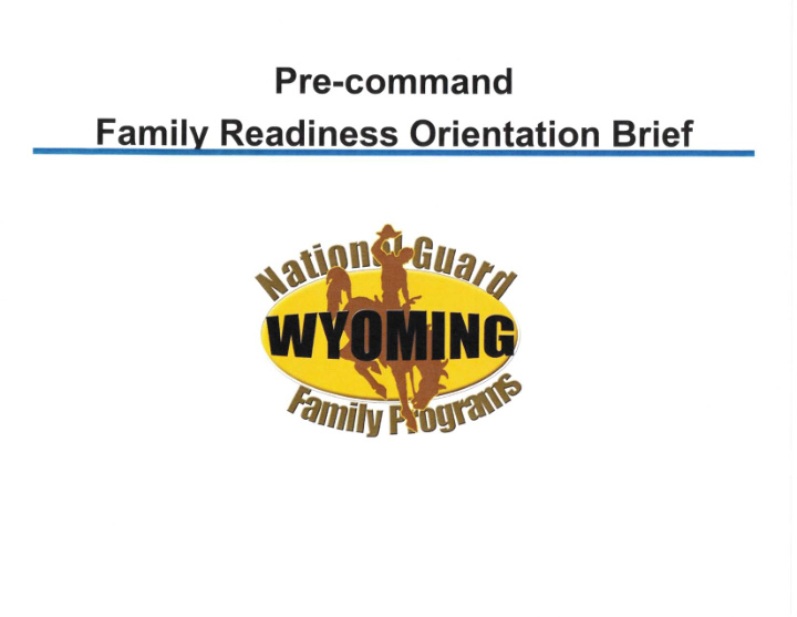 readiness orientation brief course objectives