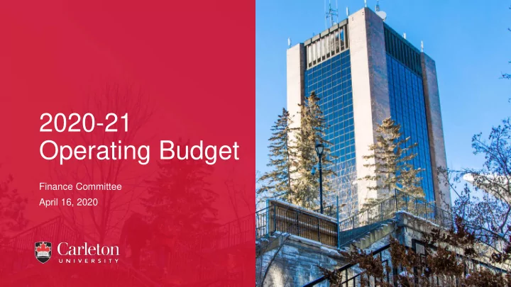 operating budget
