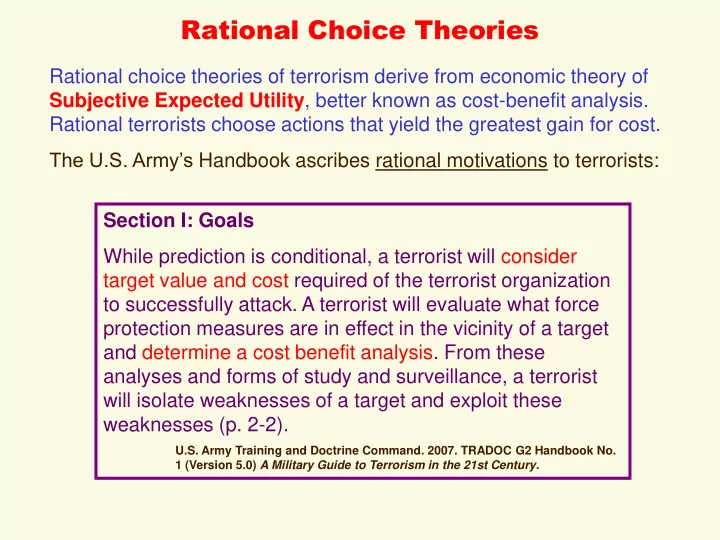 rational choice theories