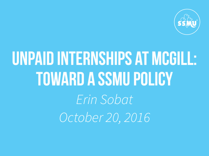 erin sobat october 20 2016 overview