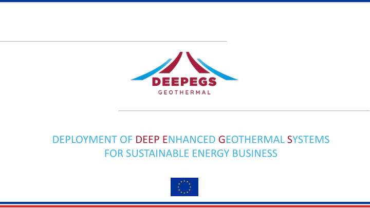 deployment of deep enhanced geothermal systems for