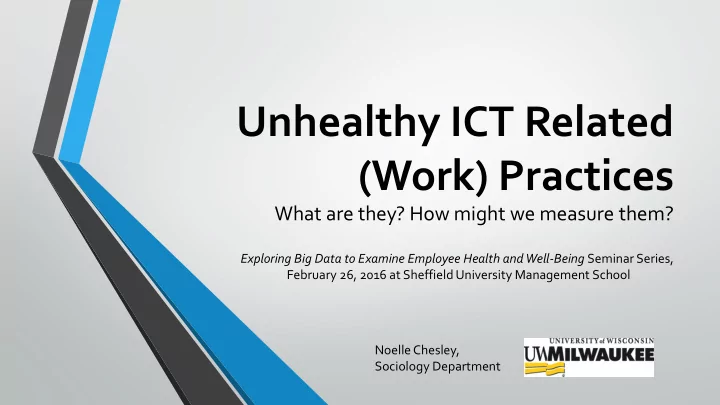unhealthy ict related work practices