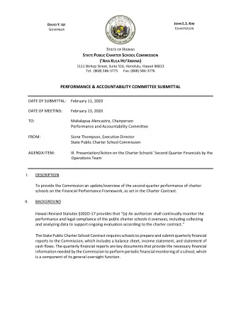 I.  DESCRIPTION  To provide the Commission an update/overview of the second quarter performance of