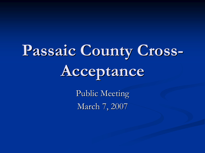 passaic county cross passaic county cross acceptance
