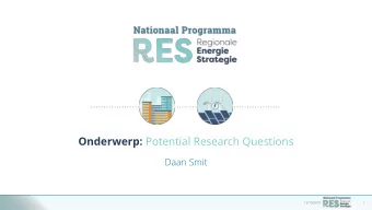 Onderwerp: Potential Research Questions  Daan Smit  12/19/2019  1  Agenda  Who am I  What is