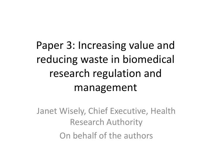 paper 3 increasing value and