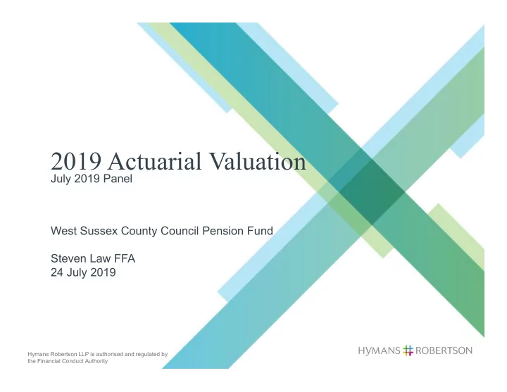 2019 actuarial valuation