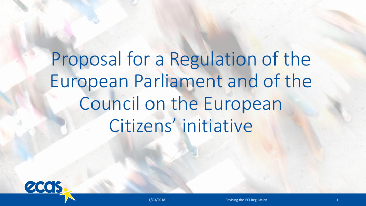 proposal for a regulation of the european parliament and