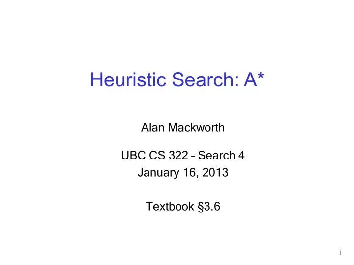 lecture overview