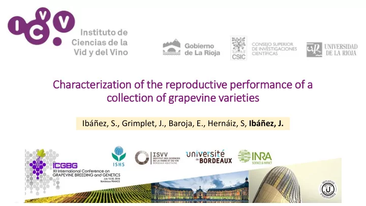 characteriz ization of the reproductive performance of a
