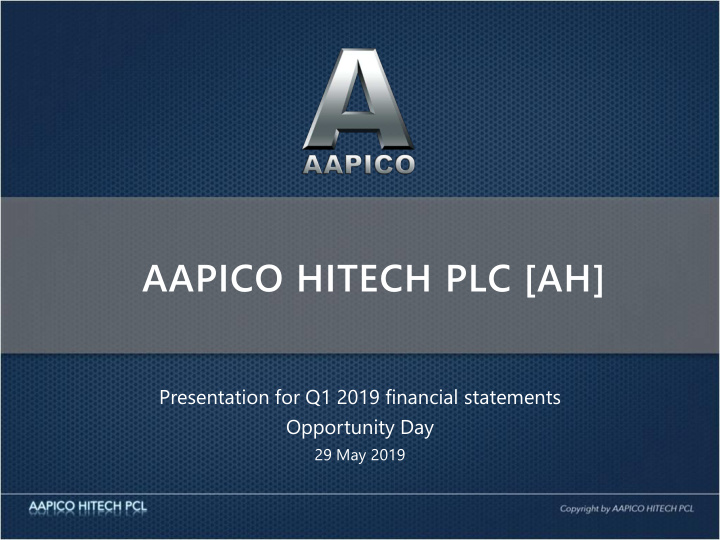 aapico hitech plc ah