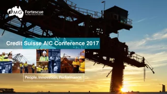 Credit Suisse AIC Conference 2017  Forward looking statements  Important Notice  Additional
